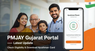 Screenshot of the official Ayushman Bharat beneficiary portal showing the login