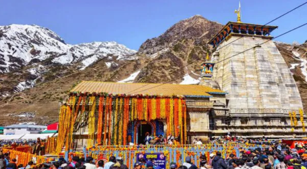 Kedarnath Temple during the 2026 Char Dham Yatra.