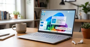Modern thin and light budget laptops under 50000 displaying 16GB RAM Windows 11 desktop environment.