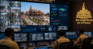 AI-monitored surveillance room for Ayodhya Ram Temple security