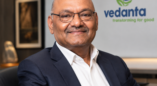 Corporate portrait of billionaire businessman Anil Agarwal, Chairman of Vedanta Resources