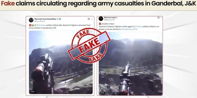 illustrating the fight against Ganderbal attack fake news.