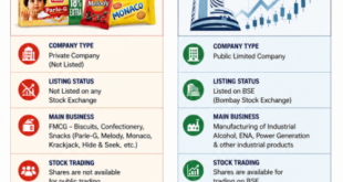 Infographic comparing Parle Products unlisted biscuit company and Parle Industries listed BSE stock to avoid ticker confusion.
