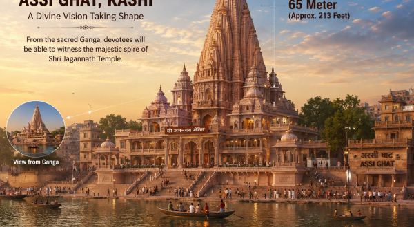 Visual of the proposed Jagannath Corridor spire at Assi Ghat