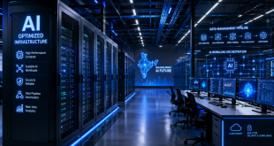A modern enterprise data center in India showcasing server racks optimized for scaling artificial intelligence and data management pipelines.