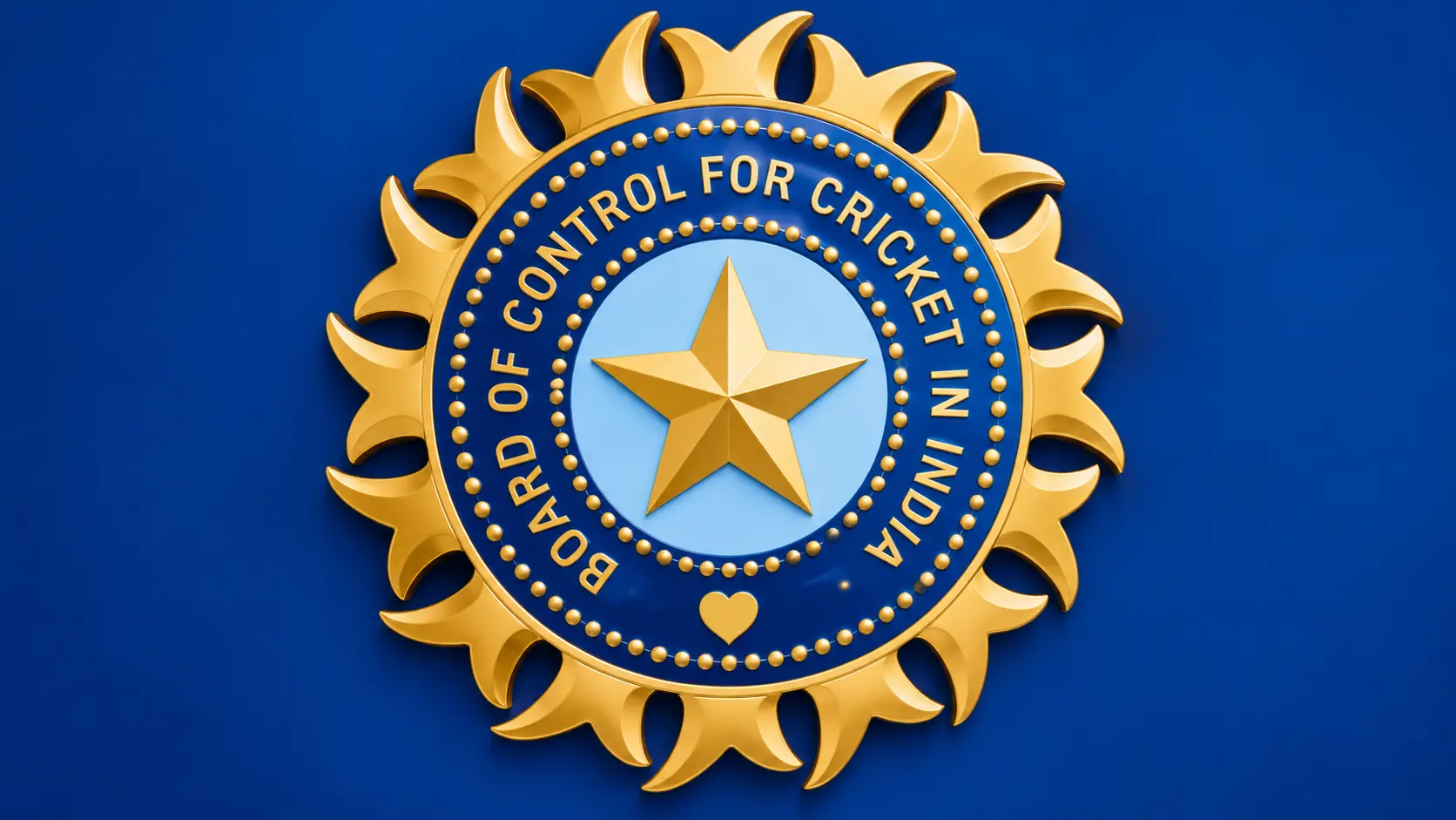 Official BCCI crest logo representing the Board of Control for Cricket in India governing body